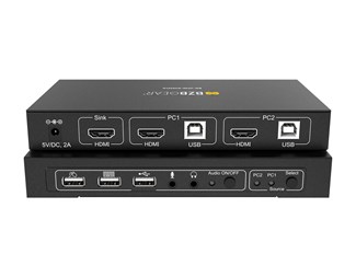 2x1 HDMI KVM växel med USB 2.0