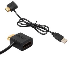 Adapter HDMI hane till hona, 50 cm USB 2.0-kabel