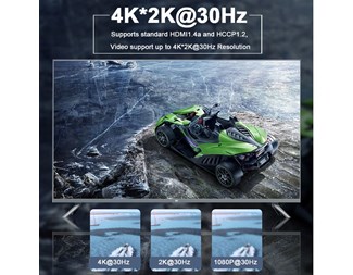 4K@30Hz, Simplex LC MM fiber, 300m