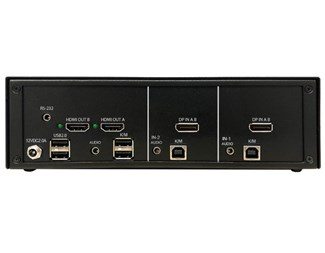 2xDisplayPort 1.2a in, 2xHDMI ut, 2xUSB B in, 2xUSB A 1.1 ut