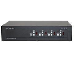 4-Port DVI-D Matrix KVM Switch, ljud, USB 2.0, 4 användare