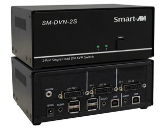 2 DVI-I in, 1 DVI-I ut, ljud & USB 2.0-stöd