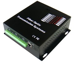 8-kanals simplex, Fiberoptisk sändare/mottagare audio