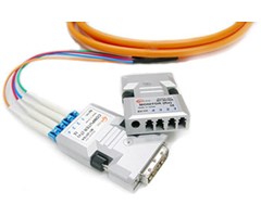 DVI-förlängare multimode 4-fiber, 4xLC-kontakt, Par