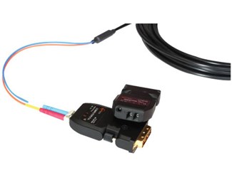 DVI-förlängare 2-fiber, sändare och mottagare, Par