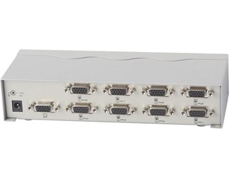 VGA-väljare 8 PC till 1 skärm, knappval och fjärrkontroll
