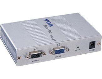 VGA-förlängare Cat.5, 300m, fyra sändare