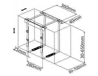 Feste for PC under skrivebord