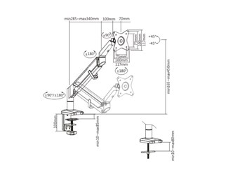 17-32'' Monitor 9kg VESA 75x75/100x100