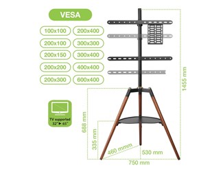 32-65'' Skjerm 25kg VESA Max: 600x400