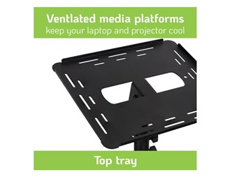 Höjdjusterbar vagn med två hyllplan