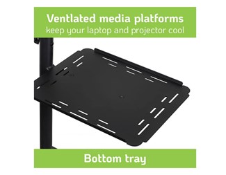 Höjdjusterbar vagn med två hyllplan