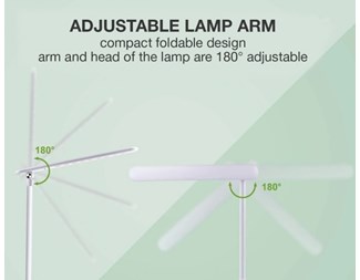 LED sammenleggbar skrivebordslampe