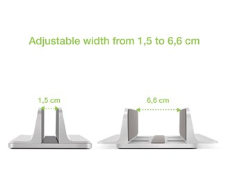 Laptophållare i aluminium