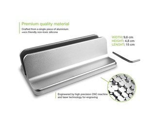 Laptophållare i aluminium