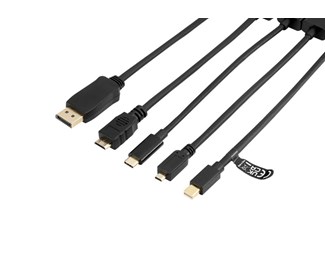 HDMI till USB-C, DP, mini-DP, mini-HDMI och micro-HDMI