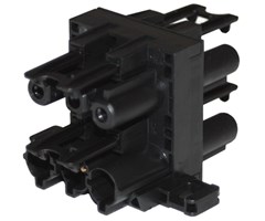 3PC T-Stycke, 1 till 3, svart