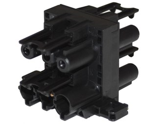 3PC T-Stycke, 1 till 3, svart