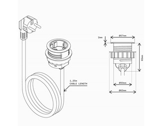 Vit Eluttag typ F (Schuko) CEE 7/3