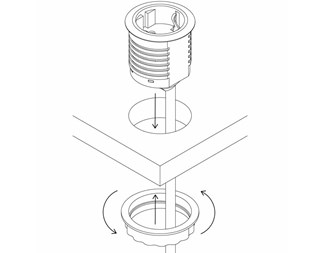 Vit Eluttag typ F (Schuko) CEE 7/3