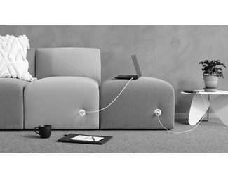 Vit Eluttag typ F (Schuko) CEE 7/3