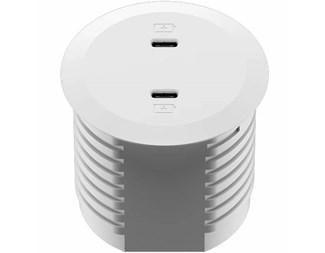 Vit dubbel USB-C-laddare QC3.0 30W