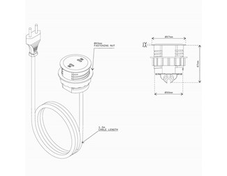 Vit dubbel USB-C-laddare QC3.0 30W