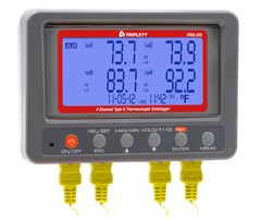 Industriell 4 kanaler fra -200 °C til 1370 °C  datalogger