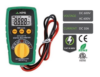 Multimeter Digital i fickformat AC/DC 600 V/10 A MT70