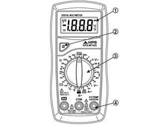 Digitalt multimeter AC/DC 1000V/20A MT425