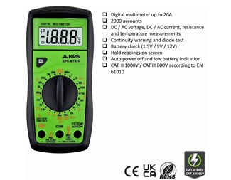 Digitalt multimeter AC/DC 1000V/20A MT425