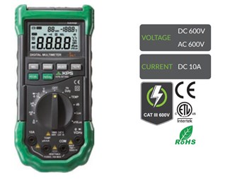 Digitalt multimeter med lyd,lys, luftfuktighetsmåler MT490