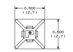 ABM1M-A-C Vit, 12,7x12,7x4, RA, 100st (M)