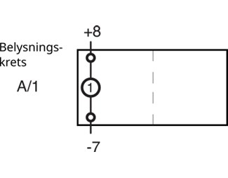 20A 12V, Stark grön LED, utan symbol