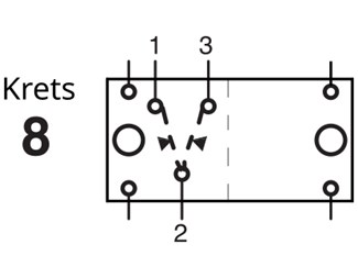 15A 24V, Röd LED x 2, Pil upp-ner.
