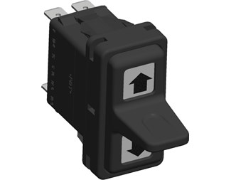 15A 24V, Röd LED x 2, Pil upp-ner.