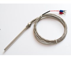 PT100,3-tråd,-50 till+300?,100mm lång,m8, 2m rostfri kabel