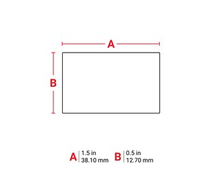 38,10 mm bredd x 12,70 mm hög 500st/rulle