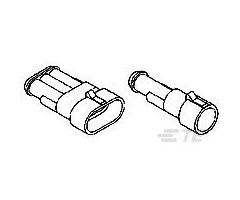 AMP SUPERSEAL 1.5 SERIES 2P CA