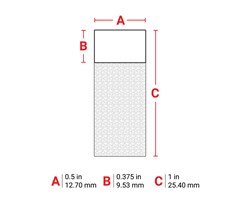 Svart/vit 12,70mm x 9,53mm hög 1/360st