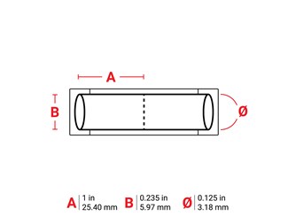 Gul dubbel 20-16 B-7641 25,40mm bred x 5,97mm hög 1/5000st