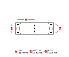 Gul dubbel 6-1 B-7641 25,40mm bred x 21,62mm hög 1/1000st