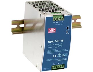 230VAC/48VDC, 240W, -20/+70°C, DIN-montage