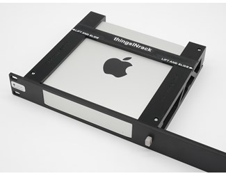 Svart 19" panel med fäste för Apple mac mini M1 2U