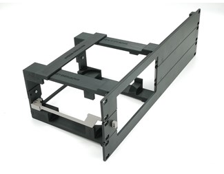 3U Svart 19" panel med fäste för Apple mac studio