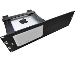 3U Svart 19" panel med fäste för Apple mac studio