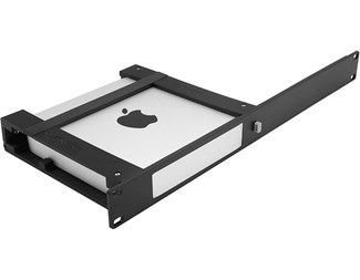 Svart 19" panel med fäste för Apple mac mini M1 2U