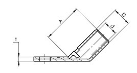 KRF16-8-45GR/ Cu-rörkabelsko typ F, 16 mm², 100st