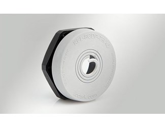 M32 Grey Round Cable entry plate f 1 cable, incl nut,5-23 mm