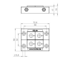 KEL B4 kabelgenomföringsram för 4 KT 10st